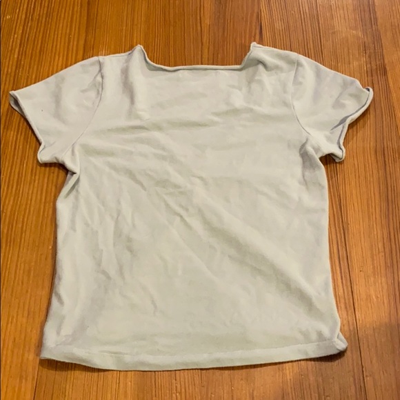 nwot brandy melville baby blue gina top - Picture 4 of 4